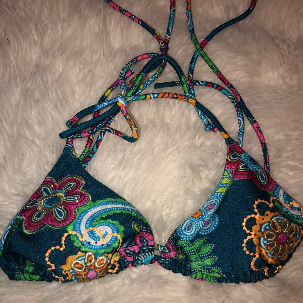 Floral bikini top